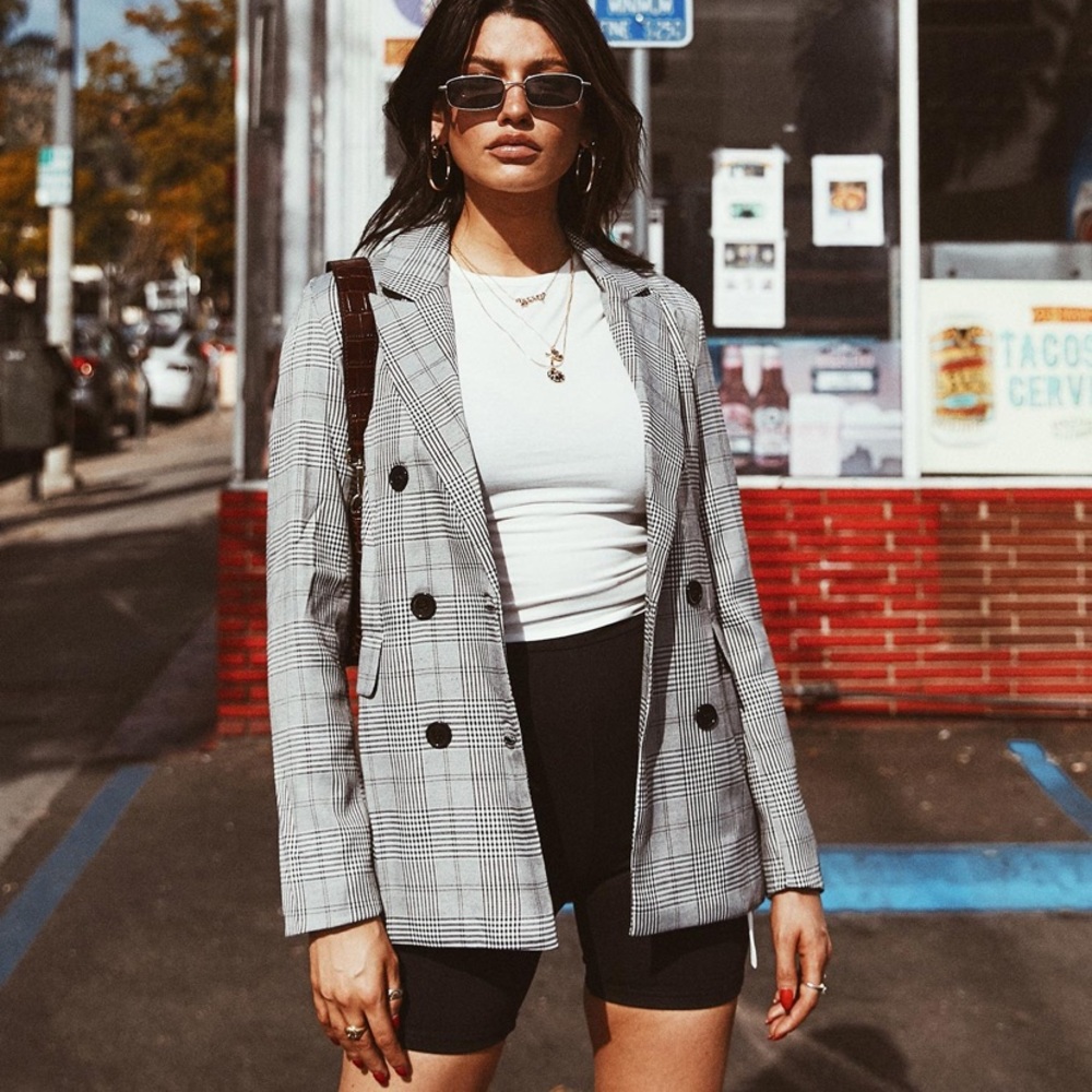 Princess Polly Cloe Fanti Blazer in grey